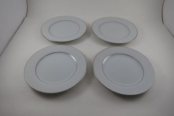 Vintage Crown Victoria Lovelace Fine China Set of 4 6 1/2 Inch Bread Plates