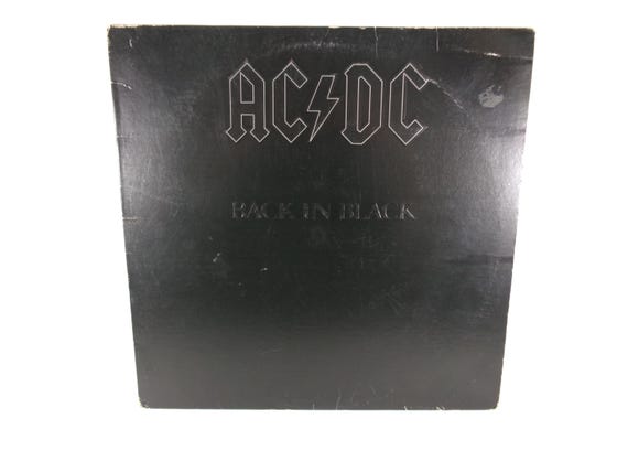 1980 AC/DC Back In Black Vinyl Lp Record EX