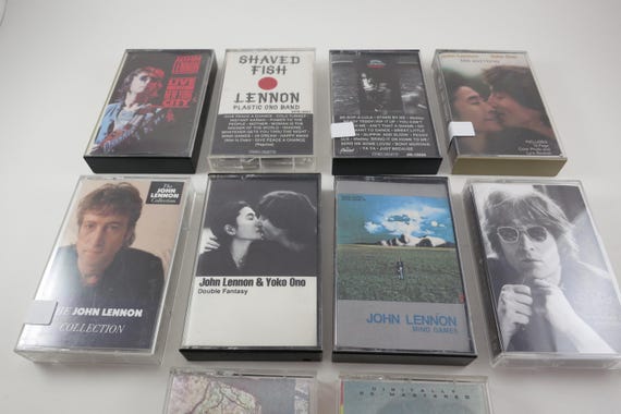 Vintage 1980's John Lennon Cassette Tapes Shaved Fish Live In New York City Milk and Honey Sold Individually