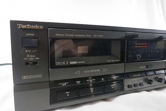 Technics Double Cassette Deck: Dolby N/R, Auto Reverse - Model RS-TR157