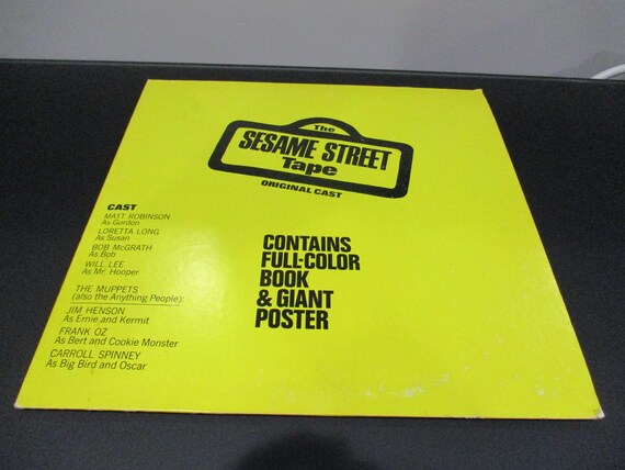 Vintage 1971 Vinyl LP Record The Sesame Street Tape Excellent Condition Test Pressing in Plain Yellow Cover with Huge Poster Rare 63042