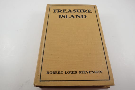 Vintage 1920s Treasure Island Hardcover Book with Dust Jacket