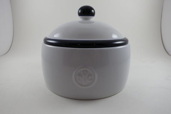 Pampered Chef White & Black 2 Piece Condiment Dish