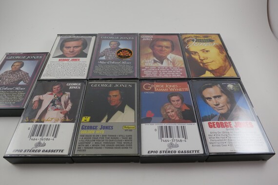 Vintage 1980's George Jones Cassette Tapes First Time Live At His Best By Request All Time Greatest Walls Can Fall Sold Individually