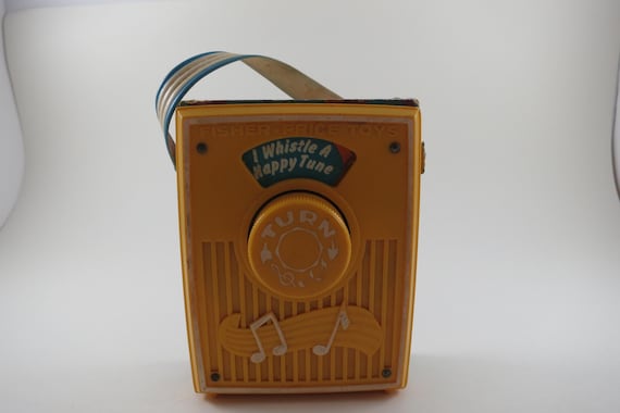 Vintage 1977 Fisher Price 763 Music Box Pocket Radio Still Works with Strap