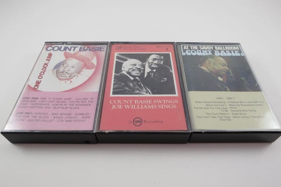 Vintage 1980's Count Basie Cassette Tapes Savoy Ballroom Joe Williams One O'Clock Jump Sold Individually