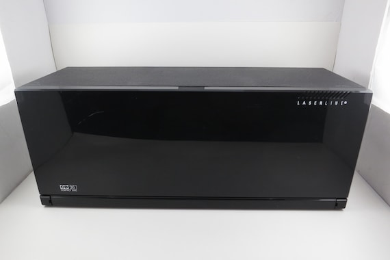 Vintage 1990s Laserline CD Holder: Black Hard Plastic, 36 CDs