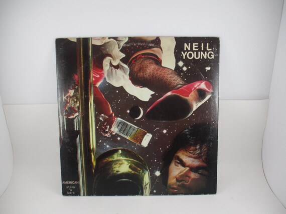Vintage 1977 Vinyl LP Record Neil Young American Stars N Bars Very Good Condition 70042