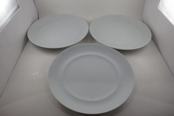 Set of 3 Oporto Spal Over And Back Dinner Plates 10 3/4 Inches