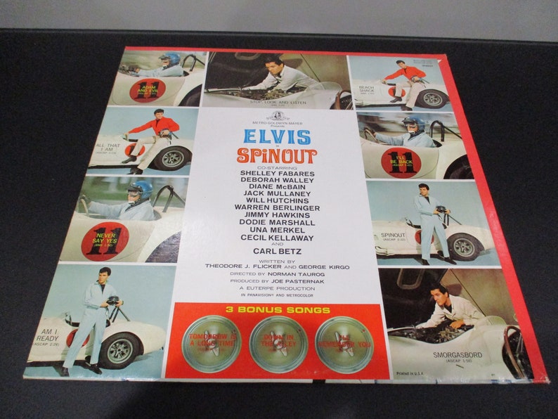 Vintage 1966 Vinyl LP Record Spinout Elvis Presley Soundtrack Etsy