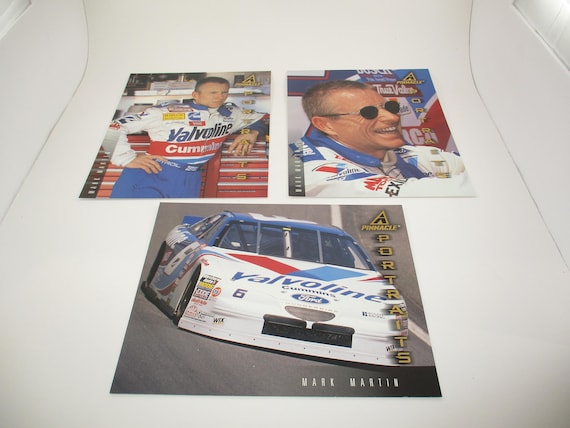 1997 Pinnacle Portraits Nascar Winston Cup Series 8x10 Driver 3 Card Set of Mark Martin Mint Condition