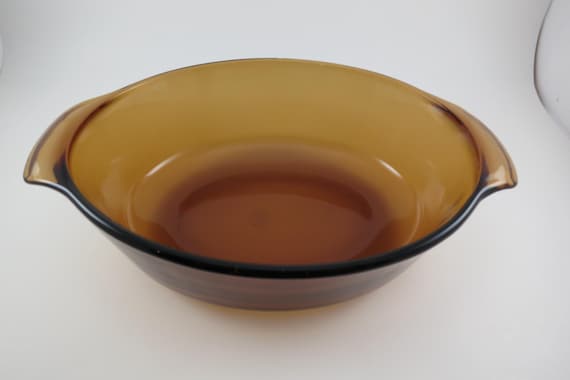 Vintage Amber Anchor Hocking 1438 2 Quart 2 Liter Oval Casserole Dish