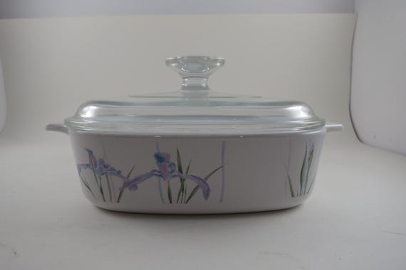 Vintage Corning Ware Shadow Iris 1-Liter Saucepan with Lid