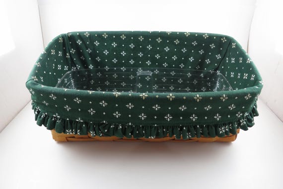 2000 Longaberger Slanted Desktop Basket: Signed & Dated Liner Protector