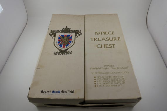 19 Piece Regent Sheffield Stainless Steel Knife Set In Original Package