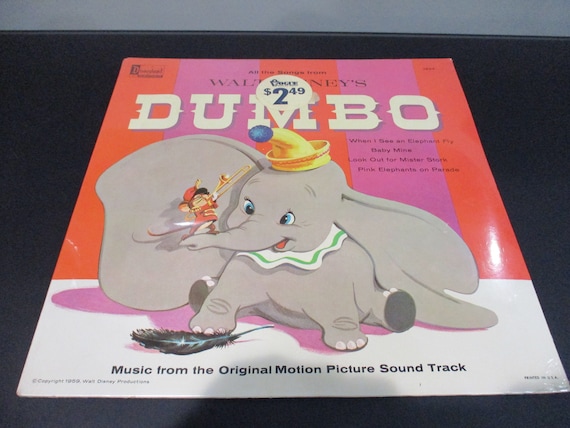 Vintage 1959 LP Kids Vinyl Record Dumbo All the Songs from Walt Disney's Dumbo MINT Condition Still Factory SEALED 66440