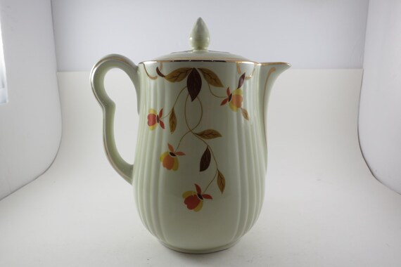 Vintage Jewel Tea Autumn Leaf Coffee Pot with Lid