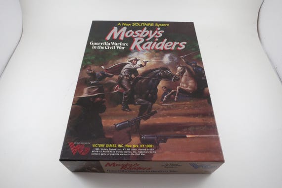 Vintage 1985 Mosbys Raiders Warfare Game 100% Complete Bookshelf Game