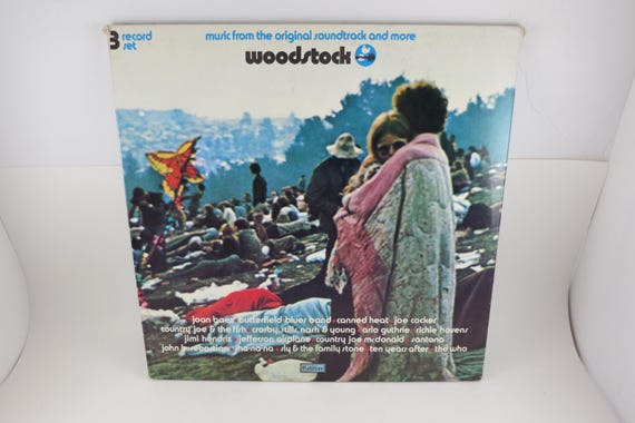 Vintage Woodstock Soundtrack Vinyl LP - 1982 Three LP Set