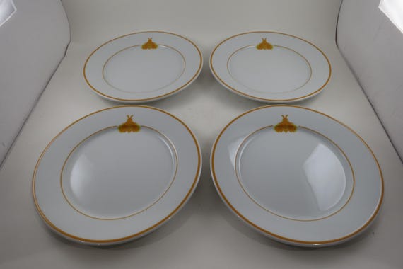 Set of 4 Apilco French Bee Icon 8 1/2 Inch Salad Plates Williams-Sonoma