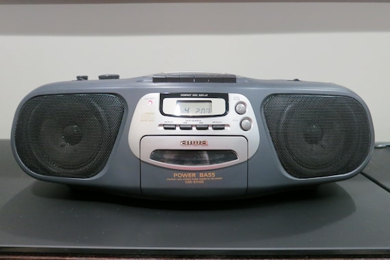 Vintage 1994 Aiwa CSD-EX100 Cd Radio Cassette Recorder Silver Gray