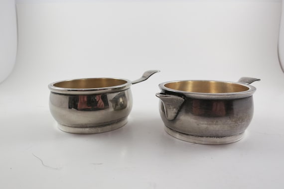 Vintage Silver Plate Cream and Handled Sugar Set Unbranded Excellent Condition