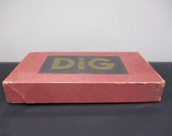 Vintage 1940 Parker Brothers Game Dig Original Red Box Very Cool Old Game