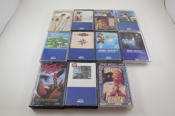 Vintage 1980's Jimmy Buffett Cassette Tapes White Sport Coat Changes Feeding Frenzy Songs You Know By Heart Greatest Sold Individually