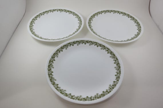 Set of Three Vintage Corelle by Corning Crazy Daisy 8 1/2 Salad Plates