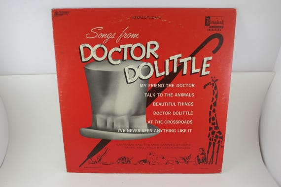 Vintage 1967 Doctor Dolittle Vinyl LP - Disneyland Records