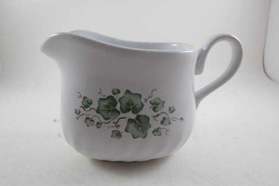 Vintage Corelle Callaway Ivy Green Creamer - 1990s Kitchenware