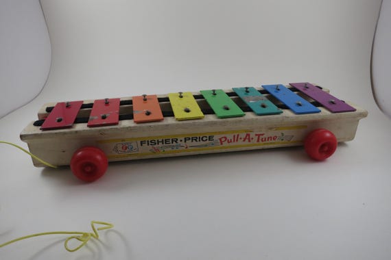 Vintage 1965 Fisher Price School Pull A Tune No 870 Good Original Condition