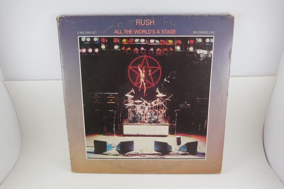 Vintage 1978 Vinyl LP Record Rush All The World's A Stage Recorded Live Very Good Condition 71359