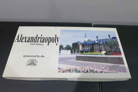Vintage 1993 Alexandria-opoly (VA) Board Game 100% Complete