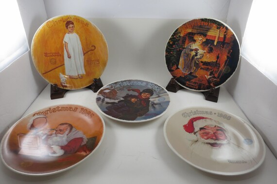 Norman Rockwell Collector Plates: 1975, 1979, 1982, 1983, 1985, 1988 (8 1/4 Inch)