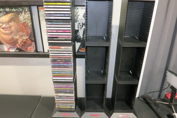 Vintage 1990's Black Laserline CD Tower Holds 50 Discs 3 Available Sold Individually
