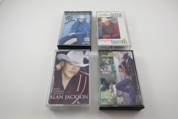 Vintage 1990's Alan Jackson Cassette Tapes Who I Am Honky Tonk Christmas Greatest Hits A Lot About Livin' Sold Individually