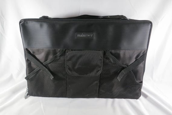 Black Mainstays CD Carrier Holds 60 Discs with Handle Front Pocket