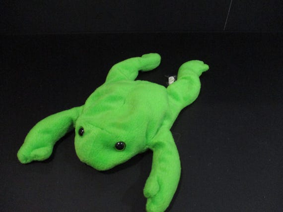 Vintage 1993 TY Beanie Baby Legs The Frog No Hang Tag First Generation Black and White Tush Tag 1993 First Nine Excellent Condition