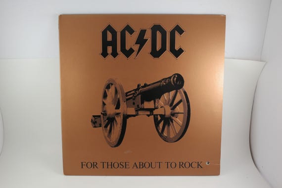 Vintage 1981 AC/DC Vinyl LP - For Those About to Rock