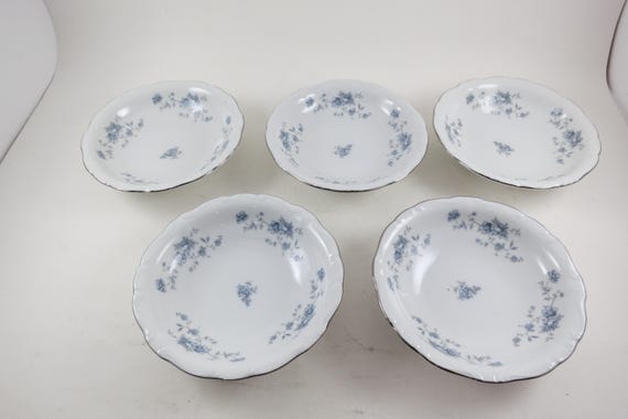 Vintage Johann Haviland Blue Garland Fruit Bowls - Set of 5