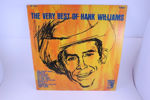 Vintage 1974 Vinyl LP Record The Very Best of Hank Williams Excellent Condition