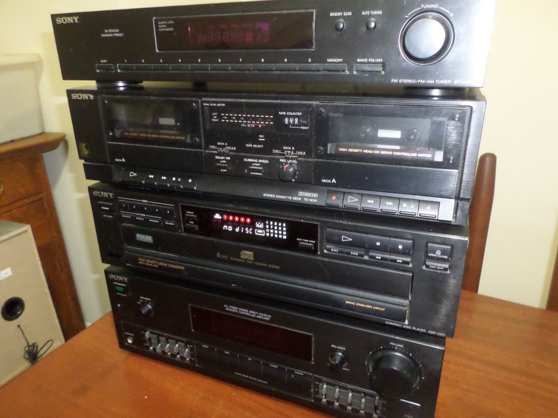 Vintage Early 90's Sony Hi Output Home Stereo System Tuner Etsy