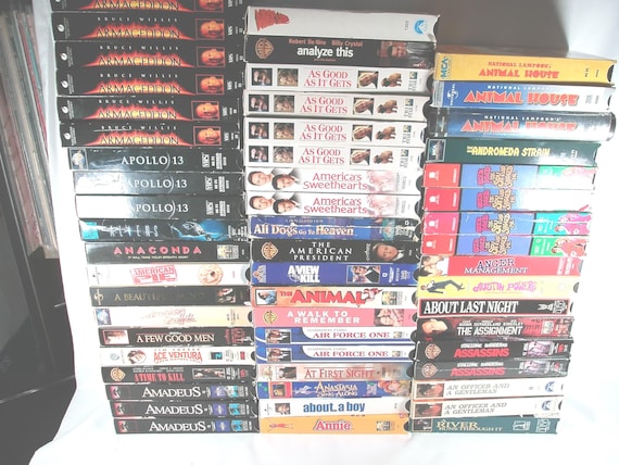 80's/90's/00's VHS Tapes Titles Starting with A Sold Individually