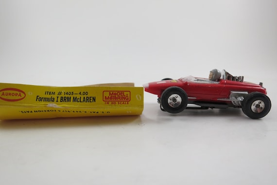 Vintage Aurora Thunderjet F1 McLaren Slot Car (Part of Box)