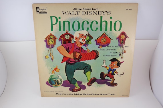 Vintage 1963 Disneyland Walt Disney's Pinocchio LP Record
