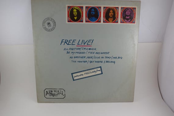 Vintage 1971 Free Live! Vinyl LP Record with Envelope Cover