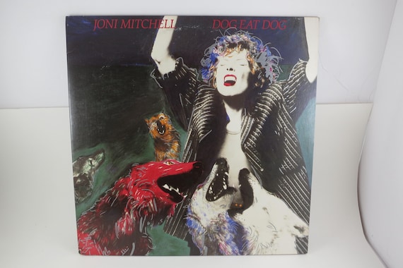 Vintage 1985 Joni Mitchell 'Dog Eat Dog' Vinyl LP Record