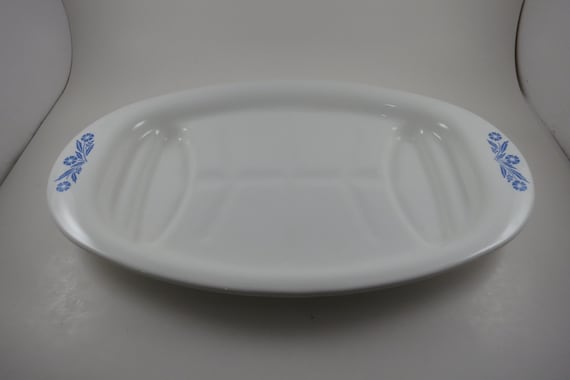 Vintage Corning Ware Blue Cornflower 16x10 Roasting Platter P-19