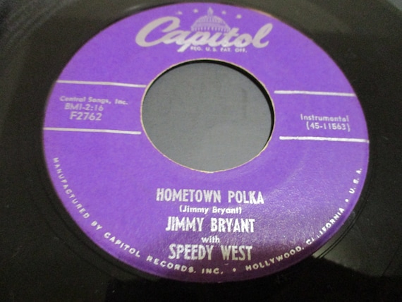 Rare Vintage 1956 Vinyl 45 RPM Record Jammin' With Jimmy Jimmy Bryant with Speedy West Near Mint Condition 0691